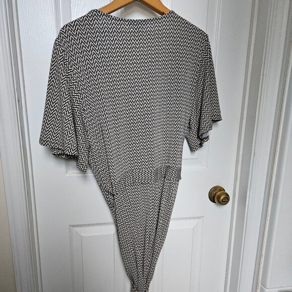 H&M Short Sleeve Midi Wrap Dress XL - Picture 2 of 4